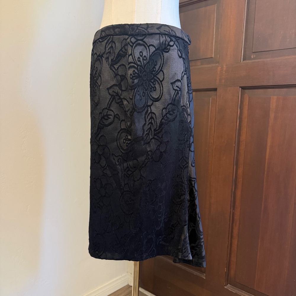 Alberto Makali Brocade Skirt Pleated Corner | Black | Est Size M/L